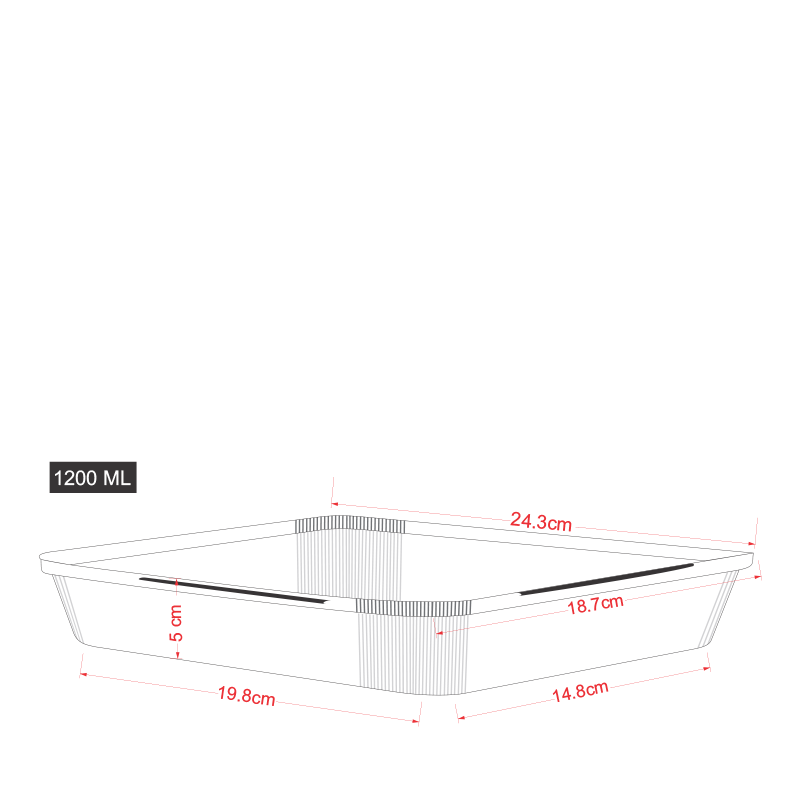 7X9 Aluminium Foil Containers + Lids (Pack of 300) - Image 3