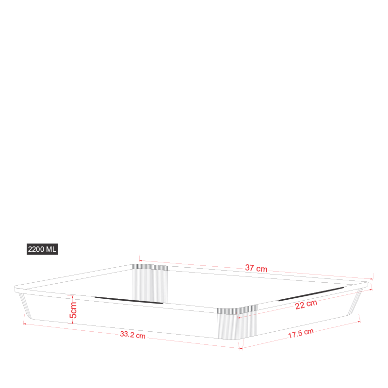 14.5" Aluminium Foil Fish Tray + Lids (Pack of 200) - Image 3