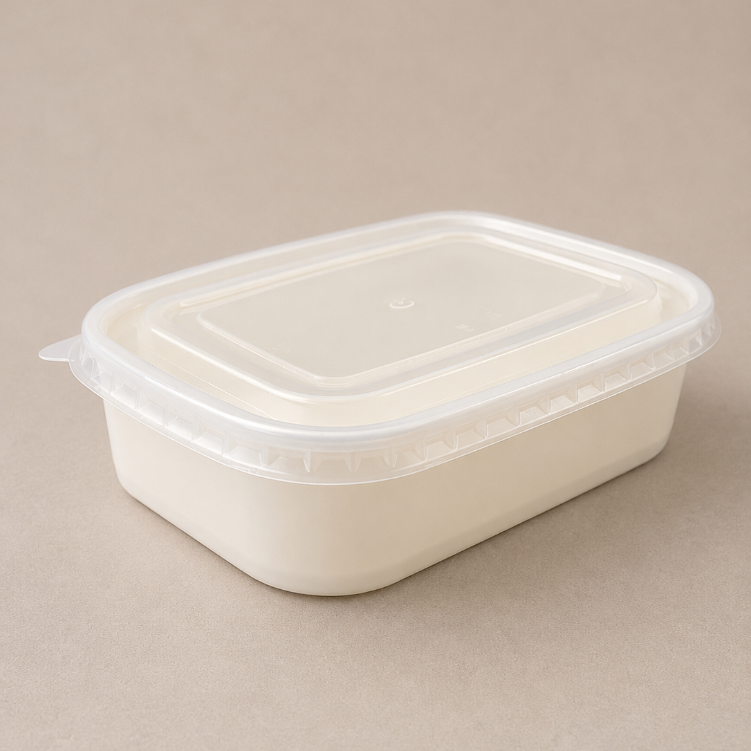 173mm PP Lids for 500,650,750,1000ml Rectangular containers (pack of 300)