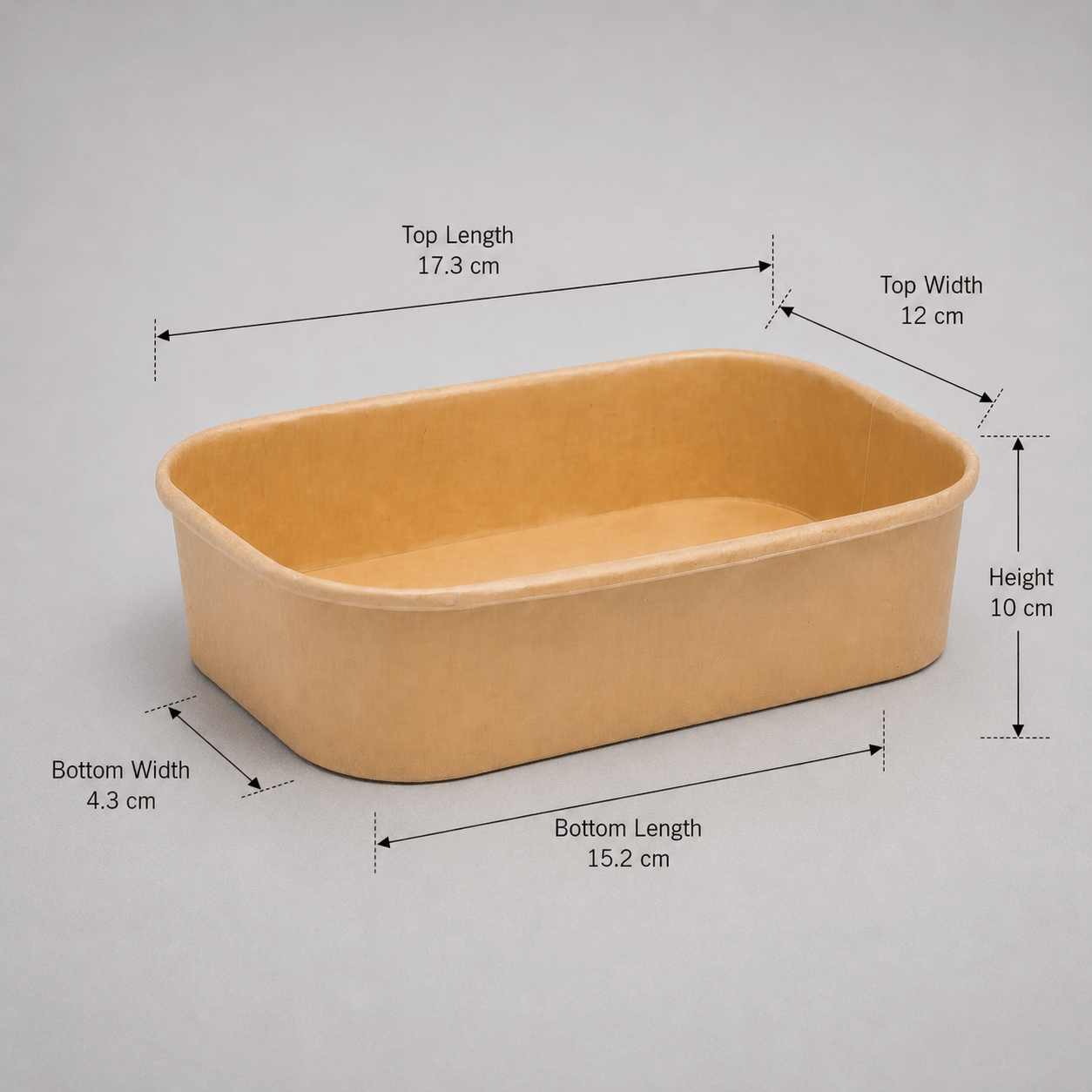 Rectangular Kraft Container (Pack of 300) - Image 2