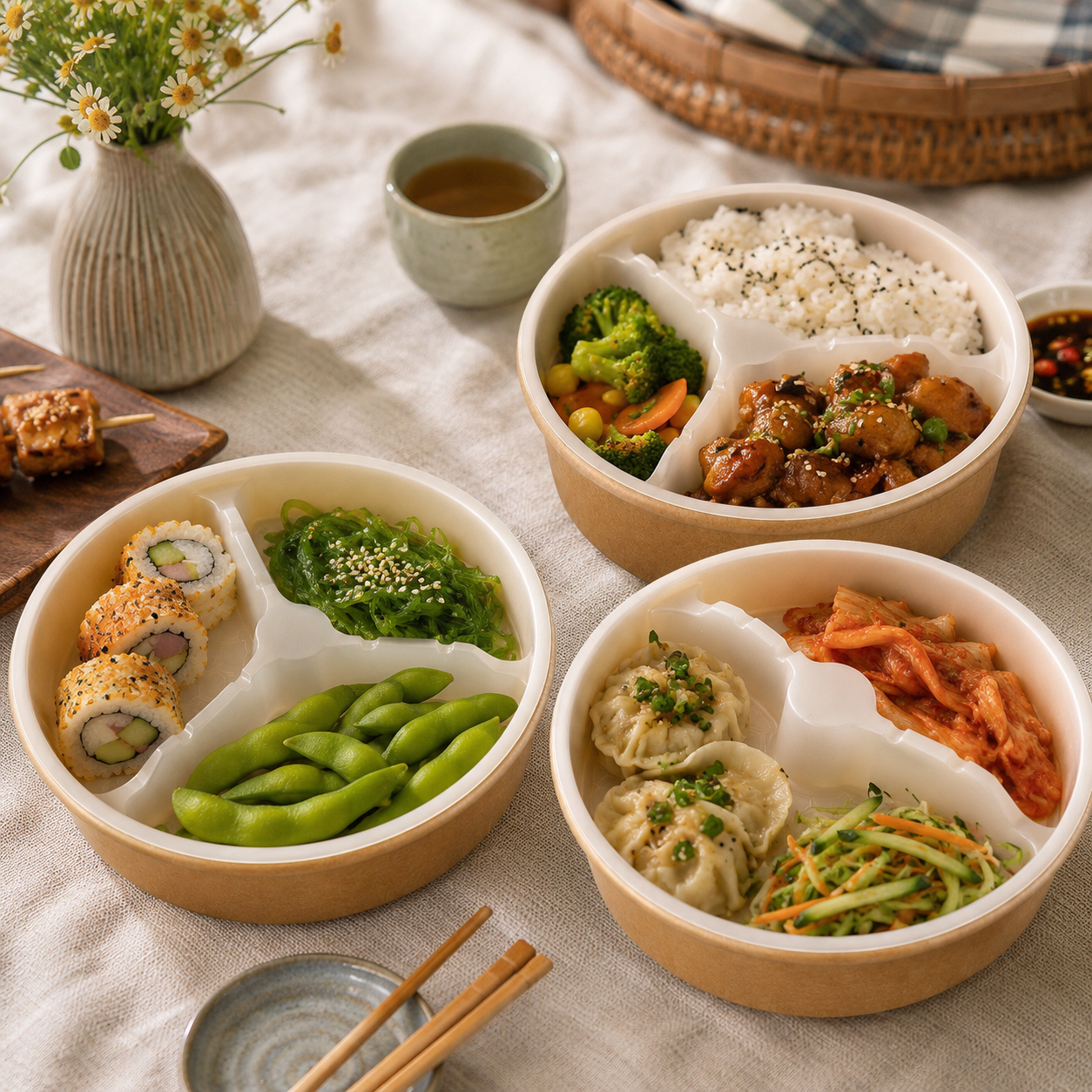 150mm Dividers for 500,750,1000ml Kraft Bowls (Pack of 300) - Image 4